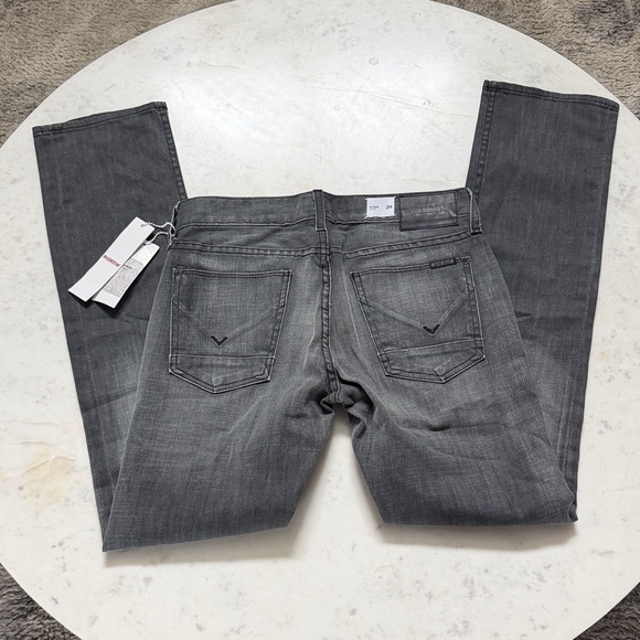 Hudson Jeans Men's Charcoal Straight Jeans - Picture 3 of 5